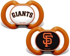 San Francisco Giants Baby Pacifier Set of 2 - Officially Licensed MLB BPA Free