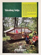 1969 Print Ad Starcraft Stardust Tent Camping Trailers Goshen,Indiana