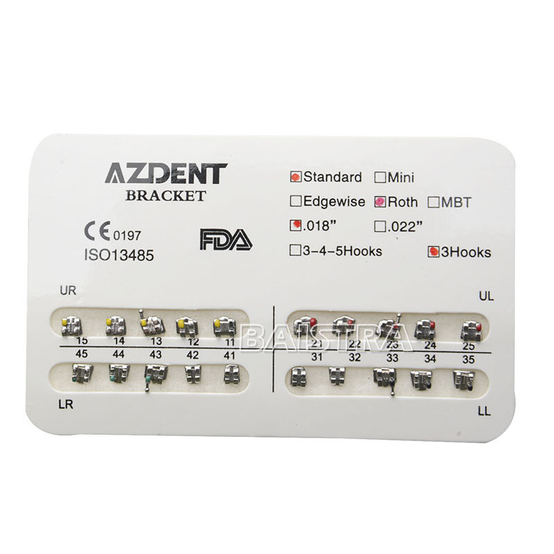 AZDENT Staffe Ortodontiche Dentali Staffa Mini Standard Edgewise - Foto 10