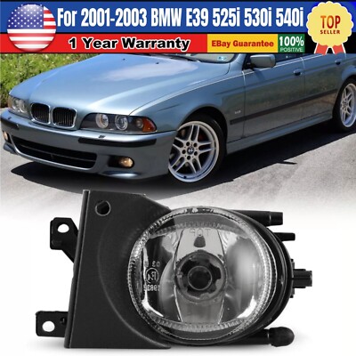 Driver Side Fog Lights For 2001-2003 BMW E39 525i 530i 540i Bumper Clear Lamps