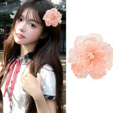 Tulle Flower Hair Clips Flower Hair Barrette Flower Alligator Duckbill Clips