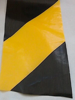 Warning Zebra Barrier Tape Boundary Hazard Non Adhesive Yellow Black 25M 70mm