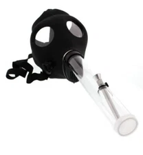 Gas Mask Bong Hookah Smoking - BONG ( Black)