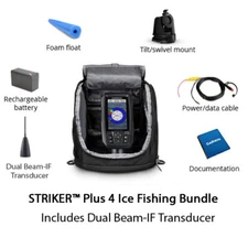 Garmin STRIKER Plus 4 Ice Fishing Bundle w/Dual Beam-IF Transducer 010-01870-30