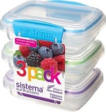 Sistema KLIP IT Accents Collection Food Storage Containers, 6.7 oz./0.2 L, Color