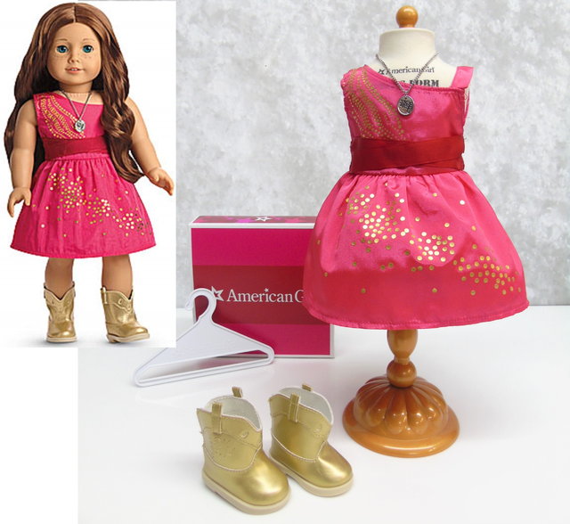 american girl gold dress