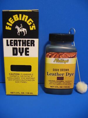 Fiebing's Leather Dye w/ Applicator - 17 COLORS - Pic - A - Color -  4 OZ   NEW