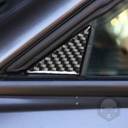 2Pcs For Dodge Challenger 2015-2020 Carbon Fiber Side Window Post Sticker Trim - Picture 5 of 6