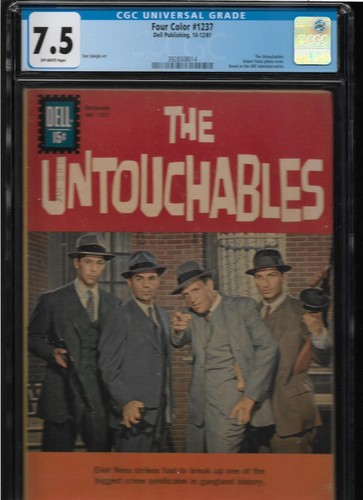 1961 RARE 1st ISSUE " THE UNTOUCHABLES " DELL COMIC BOOK CGC 7.5 GRADED & ORIG. - Picture 5 of 8