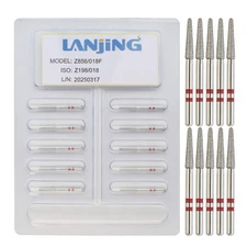 Dental Zirconia Bur Diamond FG Z856/018F Friction Grip Round End Taper Fine Grit