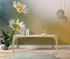 3D White Daisy Wallpaper Wall Mural Removable Self-adhesive Sticker356