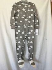New Carter's 1-Piece Sheep Poly Pajama PJs Sleeper Toddler Girls Gray many size