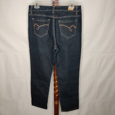 BandolinoBlu Mandie women's size 10S denim jeans zip dark wash pockets