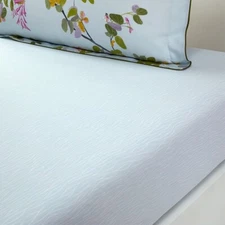LUCIOLE BY YVES DELORME FRANCE-COTTON SATEEN 18" DEEP FITTED SHEET