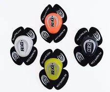 R&G Aero Racing Knee Sliders BLACK/WHITE/YELLOW/ORANGE Ideal for Race Track Day
