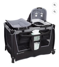 Baby Trend Simply Smart Nursery Center Playard w/Bassinet Travel BagWhisper Grey