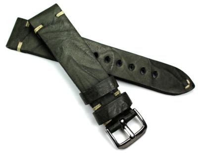 Cinturino Per Orologio In Vera Pelle MA Vintage Da 26, 24, 22 - Foto 10