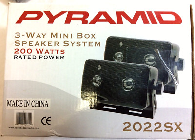 Kit 2 Casse Acustiche Bass Reflex Pyramid 2022SX, 15 Cm 3 Vie Da 200W RMS, Per Auto, Camper, Bar E Locali, Con Staffe Incluse