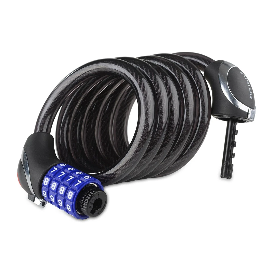 ПРОФЕССИОНАЛЬНЫЙ ЖЕЛЕЗНЫЙ ВЕЛОСИПЕД ВЕЛОСИПЕД БЕЗОПАСНОСТИ КАБЕЛЬ ЗАМОК С СВЕТОДИОДОМ КОМБО КОМБИНАЦИЯ БЛОКИРОВКИ - Изображение 2 из 3