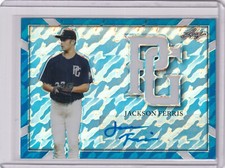 Jackson Ferris 2021 Leaf Perfect Game Plate & Proof Blue Marble Auto 1/1
