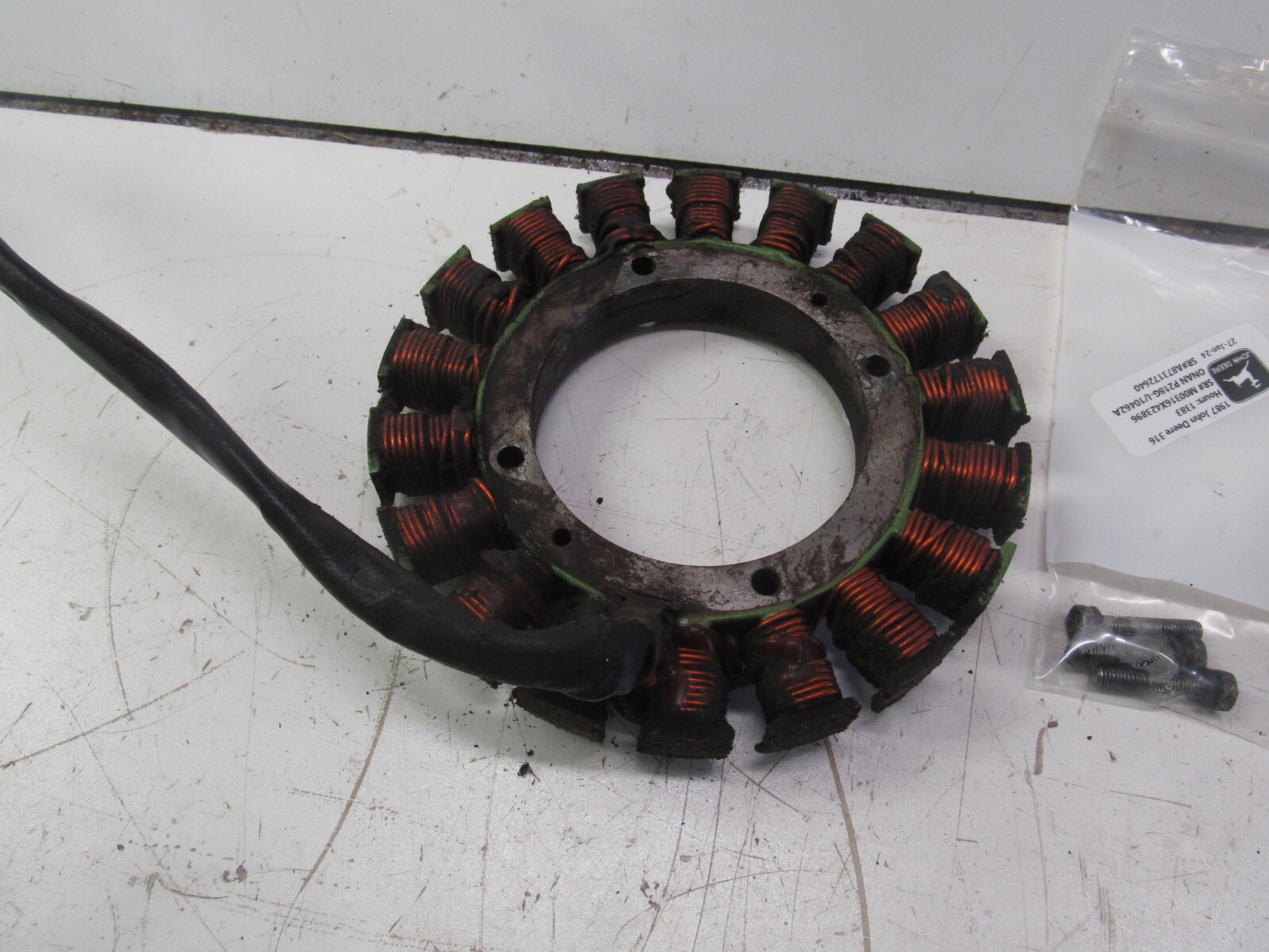 John Deere 318 18hp Onan P218G stator eBay