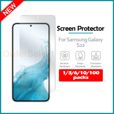 1-100 Lot LCD Ultra Clear HD Screen Protector for Phone Samsung Galaxy S22