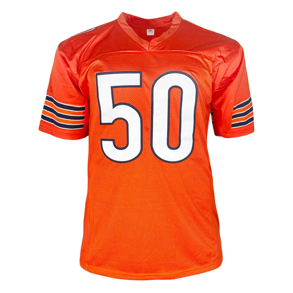 Camiseta de fútbol americano Mike Singletary firmada HOF 98 inscripciones Chicago Orange (JSA) Foto 3 de 3