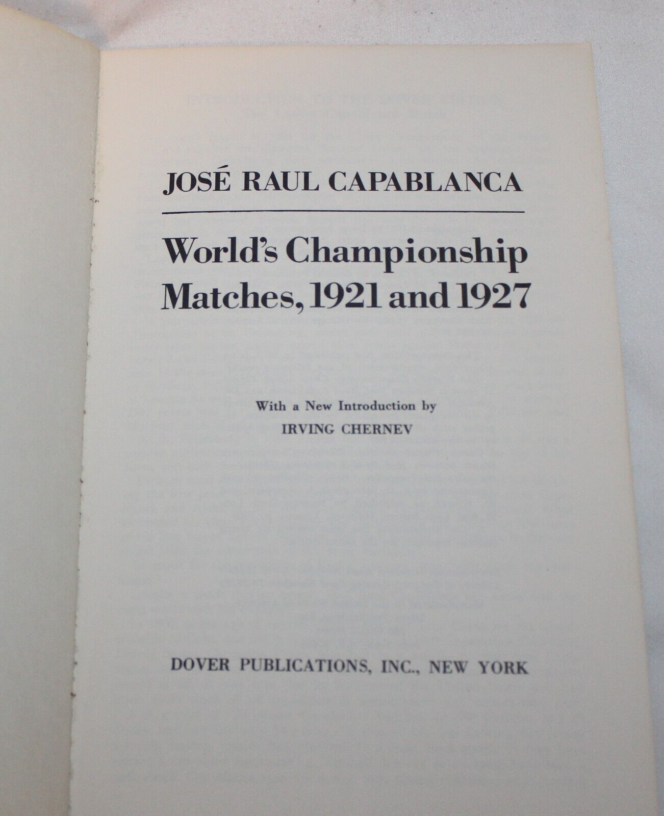 World's Championship Matches 1921-1927-Capablanca - 1977