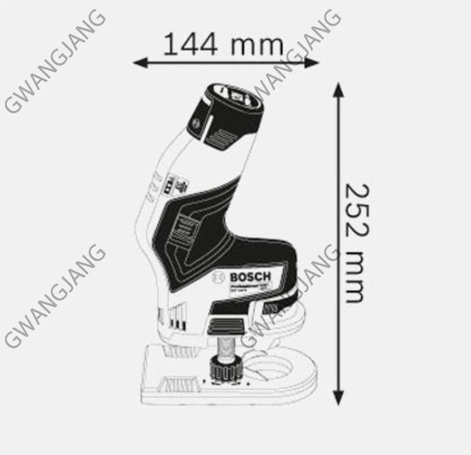 Bosch GKF 10.8V-8 12V Cordless Compact Edge Router Bare Tool Only Body DIY Work - Image 2 of 3