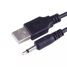 3.5mm Male AUX Audio Jack To USB 2.0 Male Charge Cable Adapter Cord  Black 3 FT