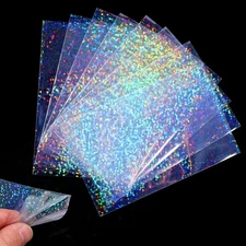 100 PCS Photocard Sleeves Love Heart-Shape Laser Flashing Card, Transparent T...