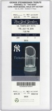 George Steinbrenner TRIBUTE & WALK-OFF WIN 7/16/2010 Yankees Rays MINT Ticket
