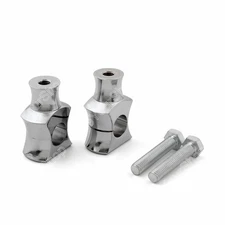 1" 25mm Chrome Handlebar Risers Clamp For Universal Moto Dyna Sportster Touring.