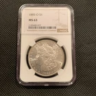 1885-O U.S. MORGAN SILVER DOLLAR - MS 63 - NGC GRADED!