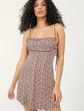Free People Kai Mini Dress | Coffee Combo | XS