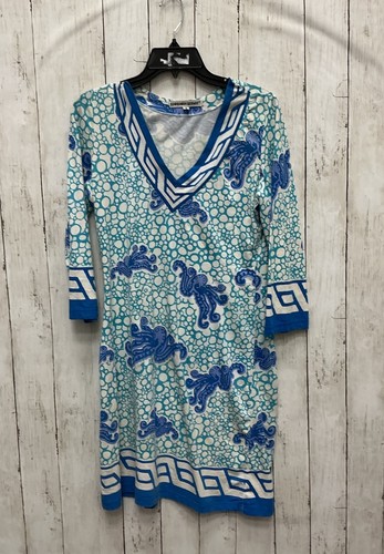 Barbara Gerwit V-Neck 3/4 Sleeve Dress Small 0506-220