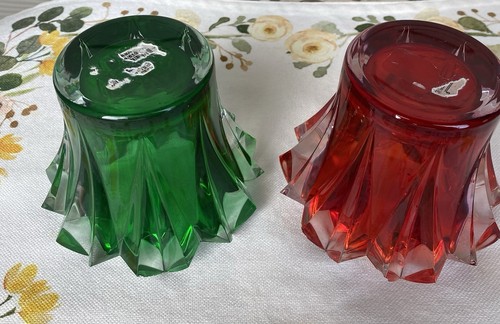 VTG 2 Molasses Skyline Green & Red Bohemian 1990 .the Red Has A Little Chip - Bild 4 von 8