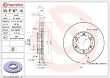 2 dischi freno Brembo Prime 09.E167.10 per Nissan NT400 CABSTAR F24M F24W DCI