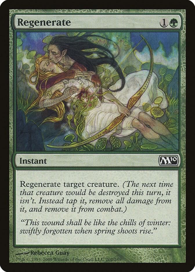 Regenerate 202 Common Magic 2010 (M10) Magic: The Gathering Near Mint