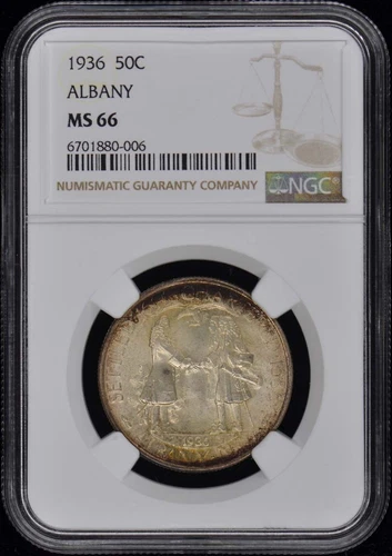 ALBANY 1936 Silver Commemorative 50C NGC MS66