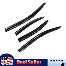 Window Visor Fits For Mitsubishi Lancer 2008-2017 4Pcs JDM 3D Wavy Tape-on