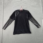 Fox Racing Men Shirt LARGE Black Animal Print Fox Head Activewear Grunge Y2K