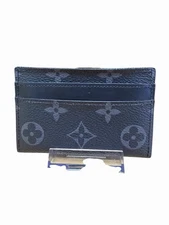LOUIS VUITTON Double Card Holder Monogram Eclipse Canvas