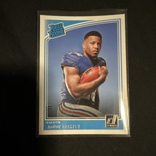 Panini Donruss Rated Rookie Saquon Barkley #306 Giants NFL Football Base Card. rookie card picture