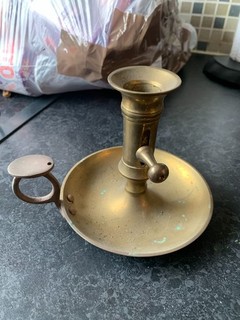 vintage brass chamberstick wee willie winkie candle holder