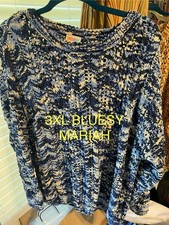 LuLaRoe Mariah Women's Sweater Blue, Size 3XL