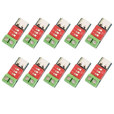 USB-C PD Trigger Module Set 10pcs Adjustable Output up to 20V Fast Charging