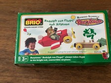 BRIO World Wooden Train Richard Scarry Rudolph Von Flugel & Airplane!Thomas! New