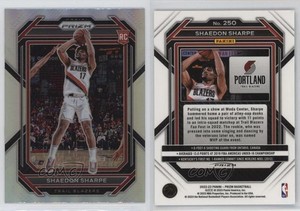 2022-23 Panini Prizm Silver Prizm Shaedon Sharpe #250 Rookie RC