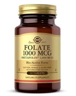 Folat 1000 mcg (Metafolin  1.000 mcg) 60 Tabletten Solgar